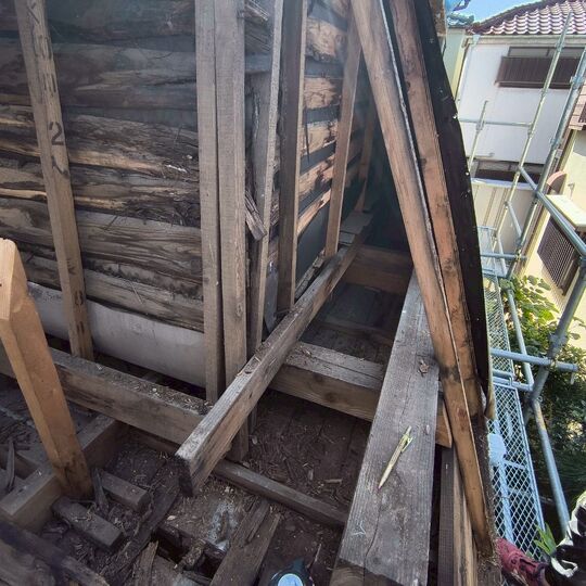 画像2367：屋根下地補強・野地板張り替え・防水シート施工
